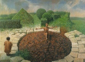 Le Cercle de terre - huile sur toile - 89 x 117 cm - 1990
